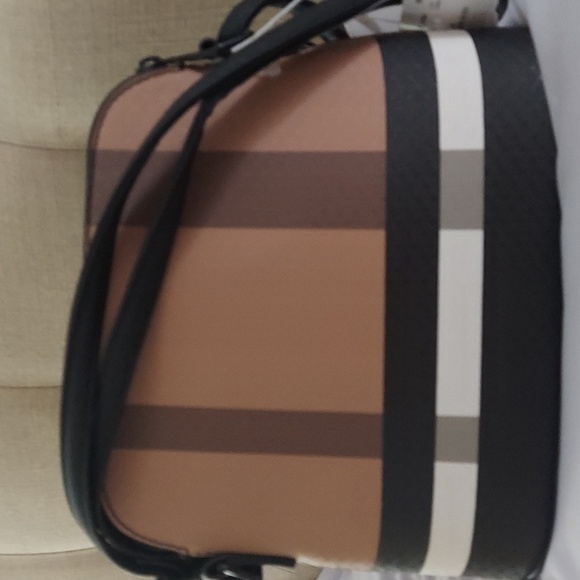 Le Bag Los Angeles Dome Crossbody Plaid Shoulder Vegan Bag Nwt - Picture 15 of 15